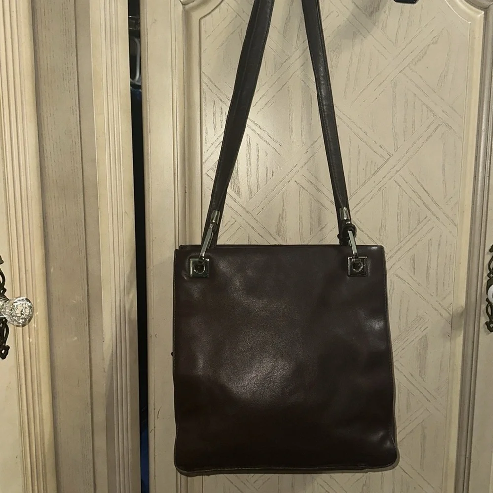 Elegant Brown Leather unisex Bag (NWOT )